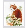 Riolis Kryželiu siuvinėjimo rinkinys Ginger Meow 24x30 SR2110