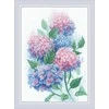 Riolis Kryželiu siuvinėjimo rinkinys Grakščios Hortenzijos 21x30 SR2139