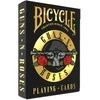 Guns N' Roses Bicycle žaidimo kortos – pokeriui ir kolekcionieriams
