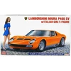 Hasegawa Lamborghini Miura P400 SV 1/24 su italų merginos figūrėle