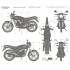 Hasegawa Yamaha RZ250 1980 juodas 1:12 surenkamas motociklo modelis