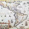 Hobilt Amerikos žemėlapis 1628 – J. Hondijaus istorinė reprodukcija, 37,5×50 cm