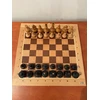 Woodgames Rankų darbo mediniai šachmatai su medine sulankstoma lenta - klasikinis rinkinys