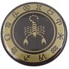Hobilt Skorpiono zodiako šaldytuvo magnetukas – stilingas emaliuotas, auksinis-juodas