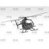 ICM MH-6J Little Bird JAV pajėgų sraigtasparnio modelis 1/48