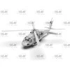 ICM UH-60A Juodas Hawk Ukrainos žvalgybos sraigtasparnis 1/48 plastikinis rinkinys