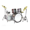 Indominiguitars Dekoratyvinis mini būgnų rinkinys 1:5, sidabrinis chromas, dovana būgnininkui