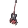 Indominiguitars Miniatiūrinė 24,5 cm gitara, Angus Young stilius – raudonmedžio, kolekcinė