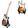 Indominiguitars Stingo stiliaus mini mahono gitara, 24,5 cm, su stovu – puiki dovana