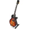 Indominiguitars Mini gitara „Rock’n’Roll“, 1:4, rankų darbo raudonmedžio su stovu