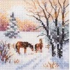 Alisa Beldizart Kryželio siuvinėjimo rinkinys "Žiema atėjo. Arkliai" S0-238