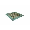 Italfama Auksu/sidabru padengti metaliniai šachmatai su medžio ir dirbtinės odos žaidimo lenta