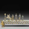 Italfama FLORENTITIŠKAS RENESANSAS: ypač prabangūs šachmatai iš Bronzos dengti 24K auksu