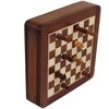 Italfama MAŽI magnetiniai mediniai šachmatai su medžio masyvo lenta. 13,5x13,5cm., karalius: 1,8cm.