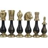 Italfama Metalinės ir dekoruotos medienos šachmatų figūros. Aukštis: 10,3cm., diametras: 2,8cm.