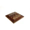Italfama Metaliniai auksu ir sidabru dengti šachmatai su medine lenta ir dirbtinės odos paviršiumi