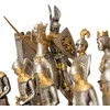 Italfama VIDURAMŽIAI II: prabangūs šachmatai iš Bronzos dengti tikru 24K auksu + stalas ir kėdės
