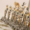 Italfama VIDURAMŽIŲ STILIUS: ypatingai prabangūs šachmatai iš Bronzos dengti tikru 24K auksu