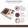LA KALIGRAFICA S.A.S. DI FAUSTO RIELA &amp; C. Prabangus kaligrafijos rinkinys: plunksnakotis, 3 plunksnelės, rašalas, užrašinė