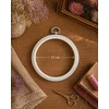Lankelis siuvinėjimui Nurge Flexi, apvalus baltas, 17 cm