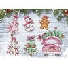 Letistitch Kalėdinis siuvinėjimo rinkinys „Sweetmas“ žaisliukai, 9 cm, 6 vnt.