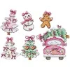 Letistitch Kalėdinis siuvinėjimo rinkinys „Sweetmas“ žaisliukai, 9 cm, 6 vnt.