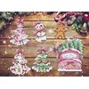 Letistitch Kalėdinis siuvinėjimo rinkinys „Sweetmas“ žaisliukai, 9 cm, 6 vnt.