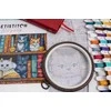 LetiStitch luca S Kryželiu siuvinėjimo rinkinys Knygų lentyna 32x22cm SLETIL9917