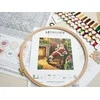 LetiStitch luca S (D) Kalėdų senelio poilsis prie židinio 38,5x40cm SLETIL8052