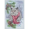 LetiStitch luca S Kryželių siuvinėjimo rinkinys "Žiemos katė" 19x28cm SLETIL8997