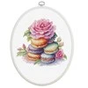 luca S Skaičiuojamas kryželiu siuvinėjimo rinkinys su lankeliu „French Macaron“ 16x15cm SBC226