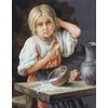 luca S Skaičiuojamas kryželiu rinkinys Valstietė 34x44 cm SB515