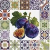 luca S Siuvinėjimo kryželiu rinkinys „Viduržemio figų mozaika“ 25,5x25,5 cm
