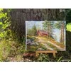Merejka Kryželiu siuvinėjimo rinkinys „Raudona trobelė miške“ 30x39,5 SK254