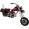 Mirtop Didelis metalinis „Chopper“ motociklo modelis – raudona interjero dekoracija, dovana motociklistui
