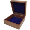 Mirtop Elegantiška medinė dovanų dėžutė su tamsiai mėlynu įdėklu, 14 x 14 x 6,5 cm