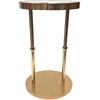 Mirtop Elegantiškas auksinis metalinis staliukas su laikrodžiu 40×40×60