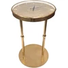Mirtop Elegantiškas auksinis metalinis staliukas su laikrodžiu 40×40×60