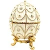 Mirtop Fabergé stiliaus emalinis kiaušinis – juvelyrinė dėžutė su kristalais