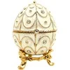 Mirtop Fabergé stiliaus emalinis kiaušinis – juvelyrinė dėžutė su kristalais