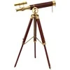 Mirtop Elegantiškas žalvarinis teleskopas ant medinio trikojo, retro jūrinis, 57 cm