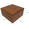 Mirtop Maža medinė dovanų dėžutė su tamsiai mėlynu įdėklu, 8 x 8 x 4 cm