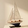 Mirtop Medinis burlaivio modelis 42 cm – jūrinė interjero dekoracija, dovana