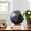 Mova Globes Gaublys MOVA 12 cm, palydovinis Žemės vaizdas su auksiniu žemėlapiu