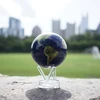 Mova Globes Gaublys MOVA 12 cm, palydovinis Žemės vaizdas su auksiniu žemėlapiu