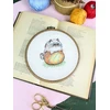 MP Studia Kryželiu siuvinėjimo rinkinys „Katinėlis su kamuoliu“, 7x6 cm
