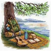 MP Studia Kryželiu siuvinėjimo rinkinys „Turistų stotelė“ 16x16 cm, 26 spalvos