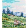 MP Studia Kryželių siuvinėjimo rinkinys „Alpinės pievos“ 20x16 cm SNV-935