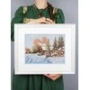 MP Studia Kryželių siuvinėjimo rinkinys „Kaimo gatvė“ 22×28 cm – namų dekorui