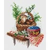 MP Studia Kryželiu siuvinėjimo rinkinys „Grybų sezonas“, 13×11 cm, žavinga dovana